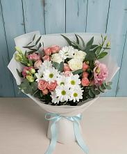 Букет цветов из:  Розы, Лизиантусы и Хризантемы в Ферзиково