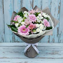 Букет цветов из:  Герберы, Альстромерии и Хризантемы в Ферзиково