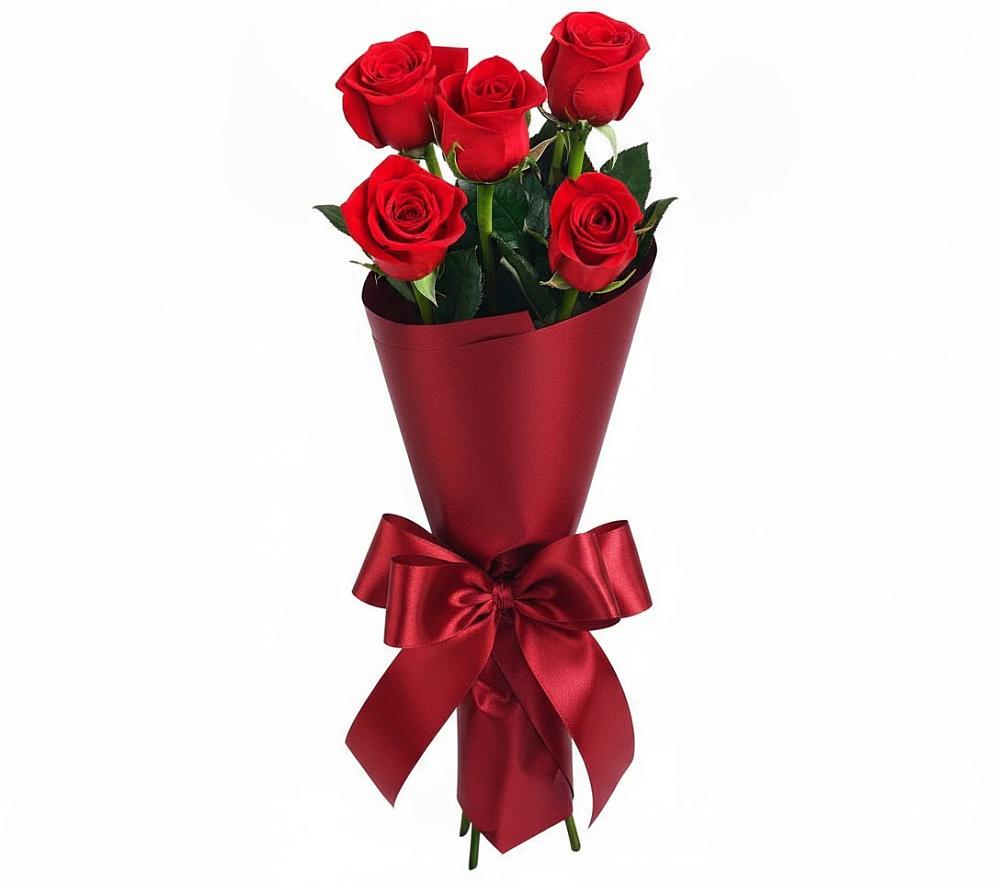 Букет 5 Красных роз Эдлесс Лав в Ферзиково