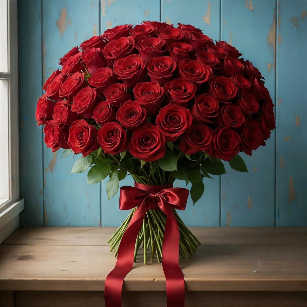 Букет Красные розы Блэк Меджик в Ферзиково