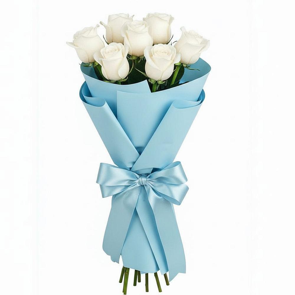Букет 7 белых роз Проуд в Ферзиково