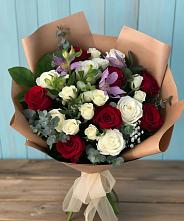 Букет цветов из:  Розы и Альстромерии #REPLACE_PRED# Ферзиково