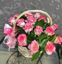 Цветочная композиция из Розы в корзине в Ферзиково