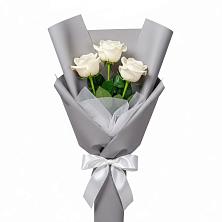 Букет 3 белые розы в Ферзиково