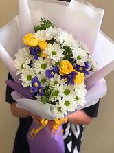 Букет цветов из:  Ирисы, Хризантемы и Розы #REPLACE_PRED# Ферзиково