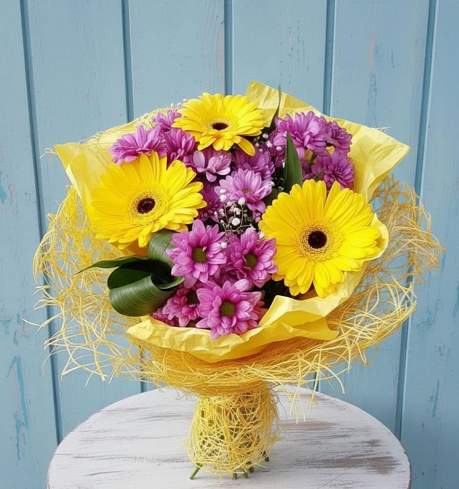 Букет цветов из: Хризантемы и Герберы в Ферзиково