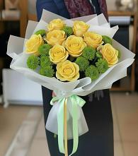 Букет цветов из:  Хризантемы и Розы в Ферзиково