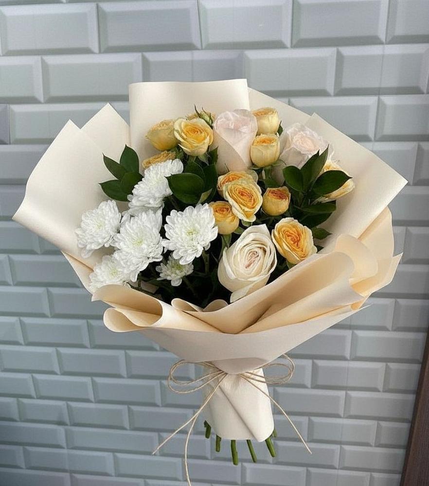 Букет цветов из: Розы и Хризантемы в Ферзиково