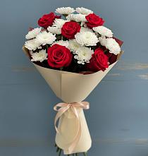 Букет цветов из:  Розы и Хризантемы в Ферзиково
