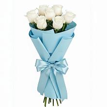 Букет 7 белых роз Проуд в Ферзиково