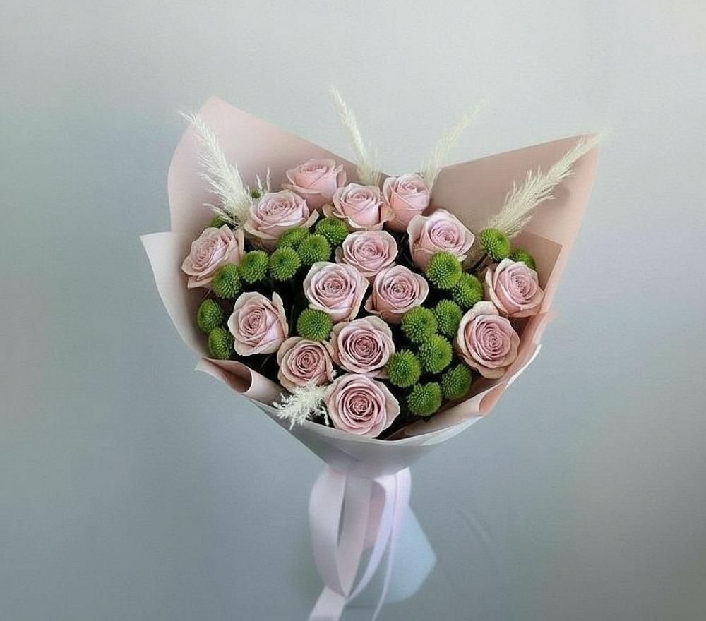 Букет цветов из: Розы и Хризантемы в Ферзиково