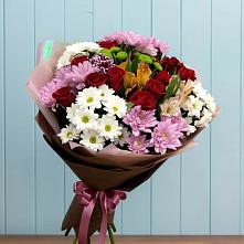 Букет цветов из:  Розы, Хризантемы и Альстромерии #REPLACE_PRED# Ферзиково