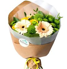 Букет цветов из:  Герберы, Розы и Хризантемы в Ферзиково