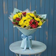 Букет цветов из:  Альстромерии и Хризантемы в Ферзиково