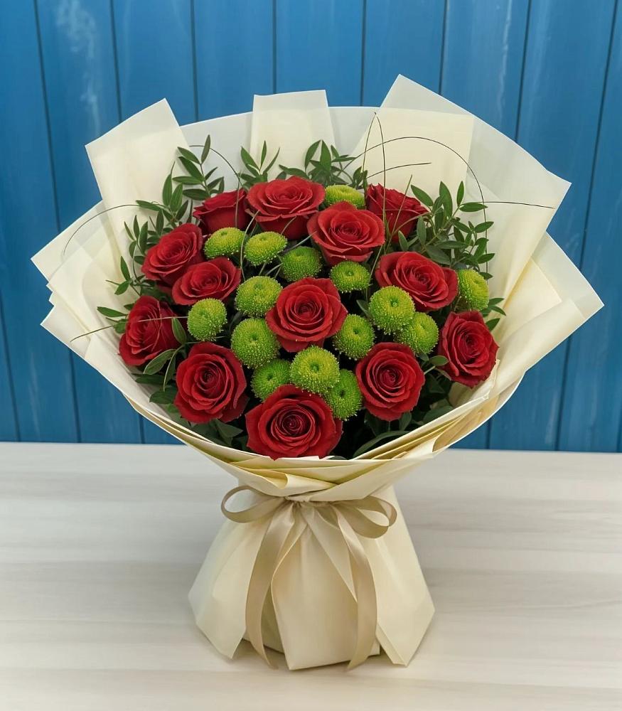 Букет цветов из: Розы и Хризантемы в Ферзиково