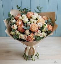 Букет цветов из:  Альстромерии и Розы в Ферзиково